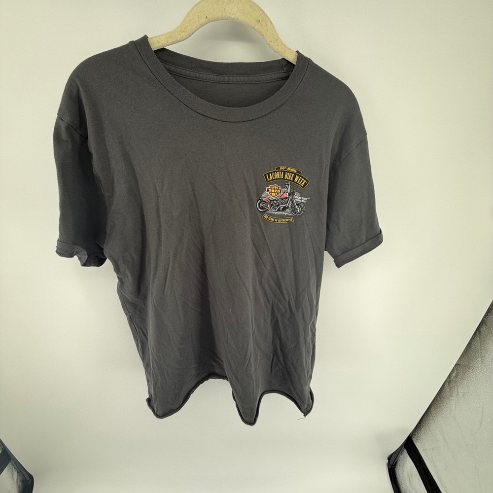 Laconia Bike Week 100th Annual 2023 T-Shirt Gray Mens Small Motorcycle Rally Tee
